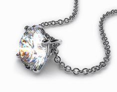 Platinum 0.50ct F-G, VS Diamond Pendant 